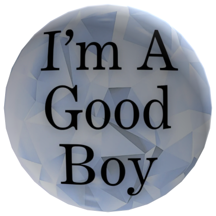 White Sparkle Time Good Boy Button Limited item ✨