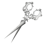 Scissors in white
