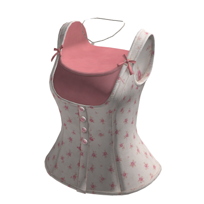 Floral Layered Corset Top (Pink)