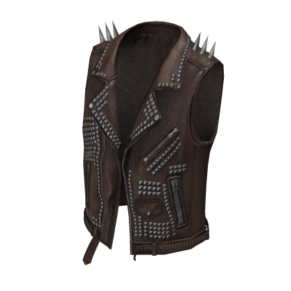 Brown Leather Gothic Punk Stud Spiked Y2K Jacket | Roblox Item
