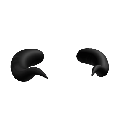 Front Facing Horns In Black Roblox item