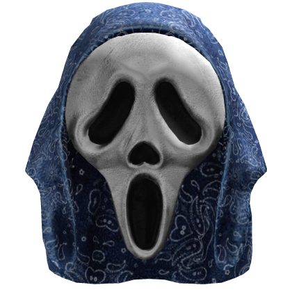 2000s Halloween Ghost Mask w/ Blue Headscarf Roblox item