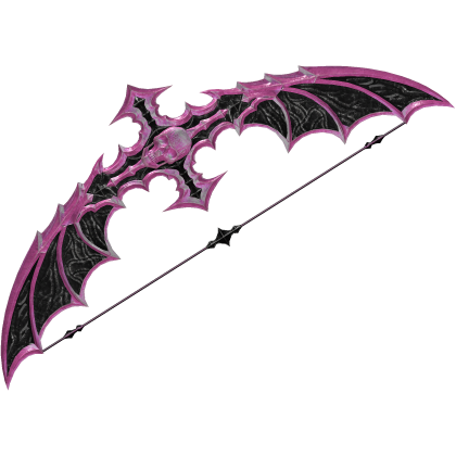 Skullbound Pink and Black Goth Reaper Bow