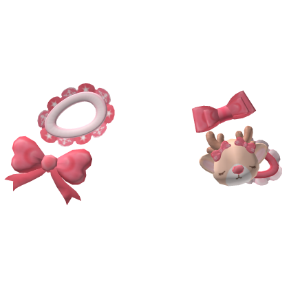 . ‿ ♡ christmas reindeer red bow clips !