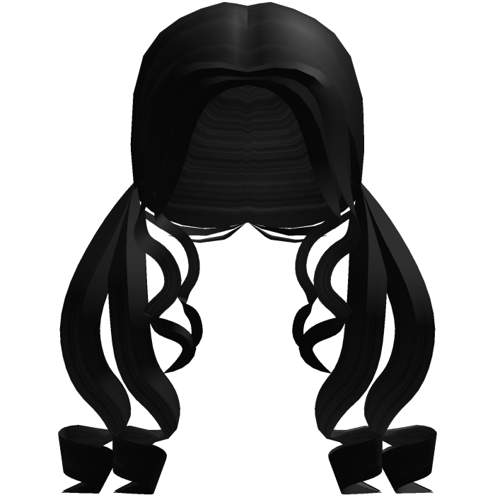 black curly ponytails