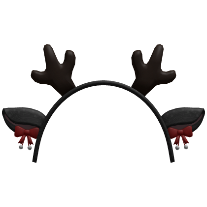 black christmas deer antlers headband