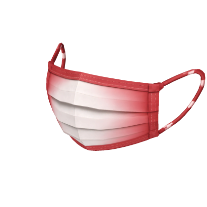 Pastel Red Pleated Mask 