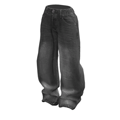 Grunge Baggy Jeans Grey thumbnail