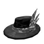 Black Sparkling Feathered Fedora