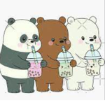 We bear bears are so cute and love boba