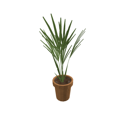 low poly potted plant