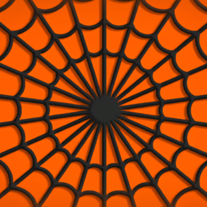 Orange Halloween Spider Web