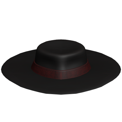Vampire's Black and Red Wide Brim Hat Roblox item