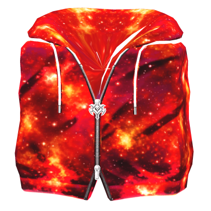 Cartoony Red Galaxy Sleeveless Hoodie🌌 Roblox item