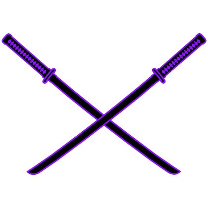 Cartoony Purple Katanas