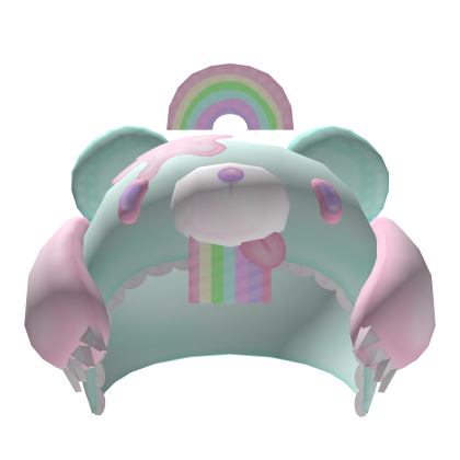 🌈 cute pastel rainbow gloomy bear decora hat Roblox item