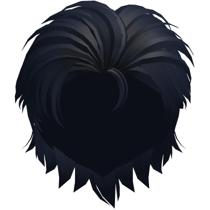 midnight blue shaggy wolf cut hair