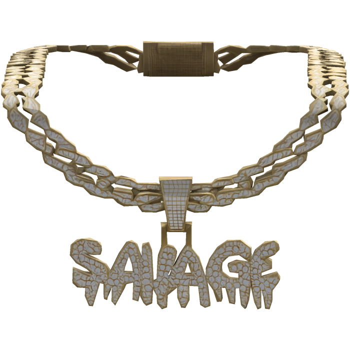 Gold Iced Out SAVAGE Chain 1.0