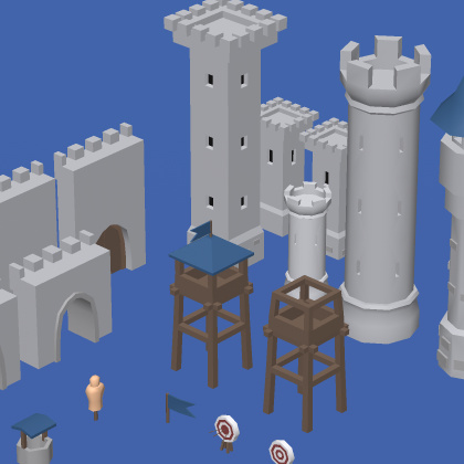 Low Poly Castle Set