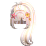 Gyaru Summer Ponytail w/ Starfish (Blonde&Pink)