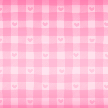 Pink Plaid Hearts