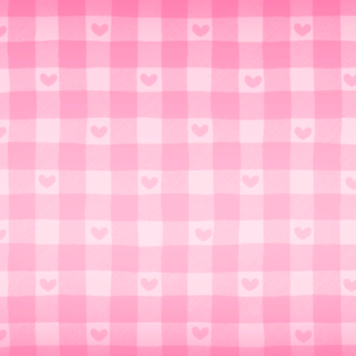 Pink Plaid Hearts
