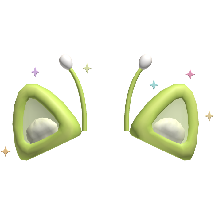 Sparkling Green Alien Cat Ears