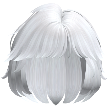 Cute Shaggy Bob w/ Side Bangs (White)