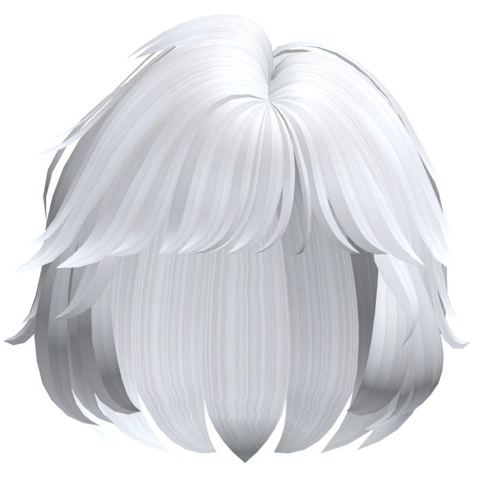 Cute Shaggy Bob w/ Side Bangs (White)