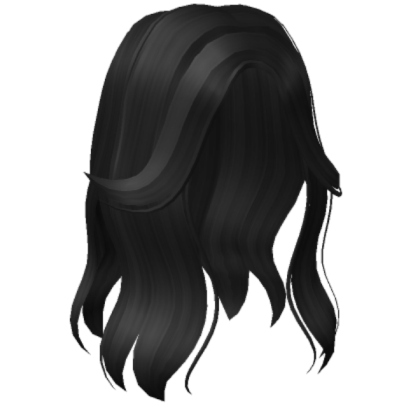 Aesthetic Split Bangs Hair in Black Roblox decal
