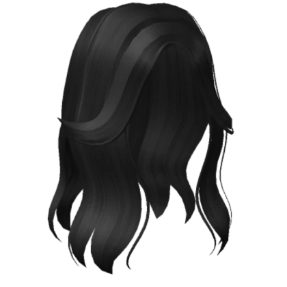 Black split bangs