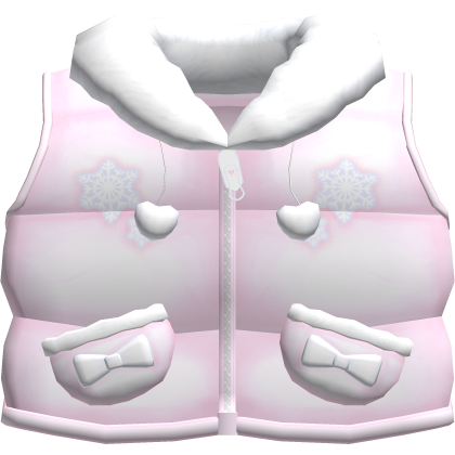 Cute Cozy Winter Puffer Vest in Light Pink