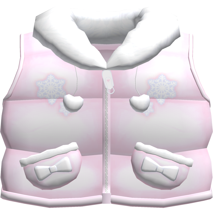 Cute Cozy Winter Puffer Vest in Light Pink