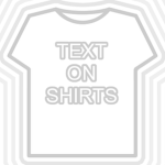 text on shirt department