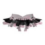 ۶ৎ | cutesy doll black ruffles big pink bows skirt