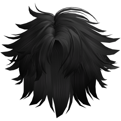 Middle Part Anime Boy Hair (Black) Roblox item