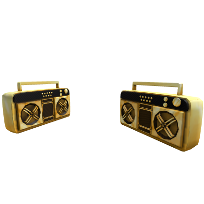 Dual Golden Super Fly Boomboxes Roblox item