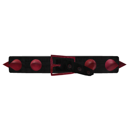 ruby red spiked y2k belt