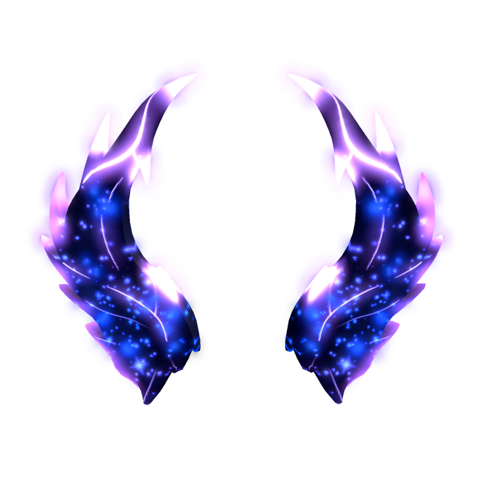 NEW! Glowing Galaxy Huge Horns with Spikes