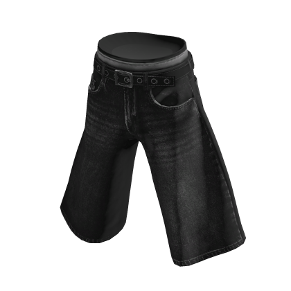 💗Y2K LOOSE BERMUDA SHORTS IN DENIM_BLACK thumbnail