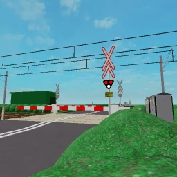 Hungarian railroad crossing icon