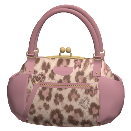 Cute Pink Y2K Leopard Handbag Shoulder Bag