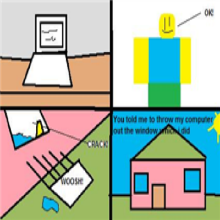 Funny noob comic 3 Roblox decal