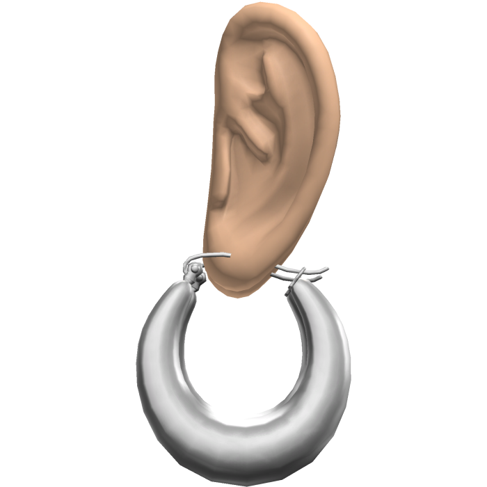 Lightweight Vintage Hoop Earrings Ears