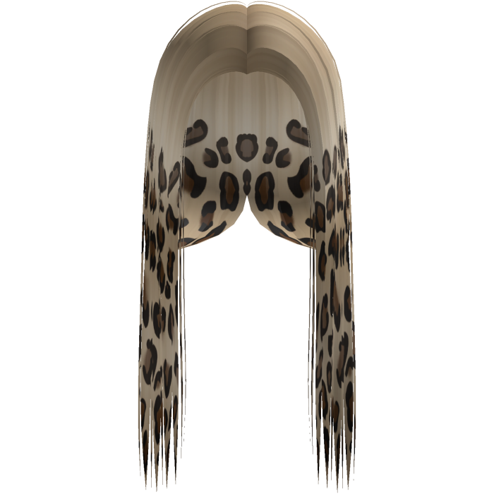 Blonde 613 Leopard Print Front-Swept Mid Part Hair