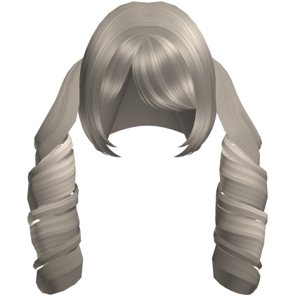 Long Twin Braids with Curtain Bangs (Ash Blonde) Roblox item