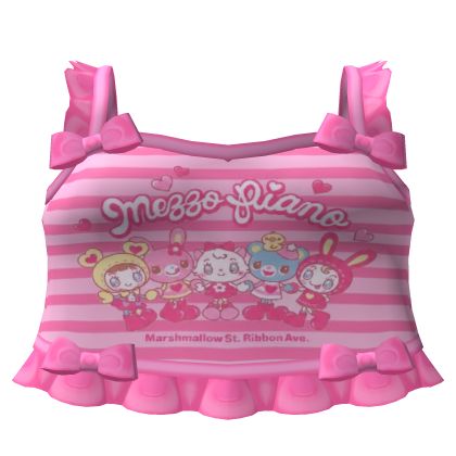 ♡ pink striped mezzo piano tweencore tank top  Roblox item