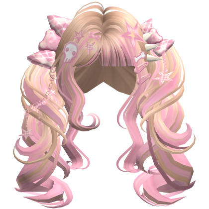 ♡ Scene Fluffy Gyaru Pigtails (Pink & Blonde)