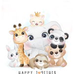 The community of cute animals