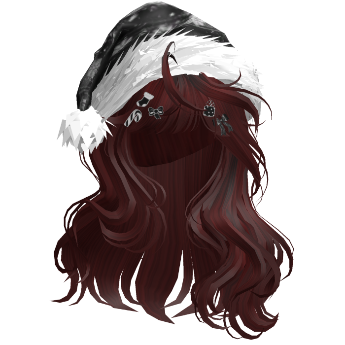 Lush Christmas Waves w/Santa Hat (Dark Red)